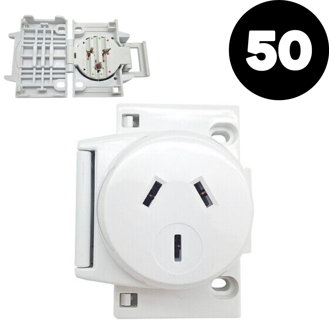 Quick Connect Plug Base 10A Surface Socket 3PIN Outlet For LED Downlights